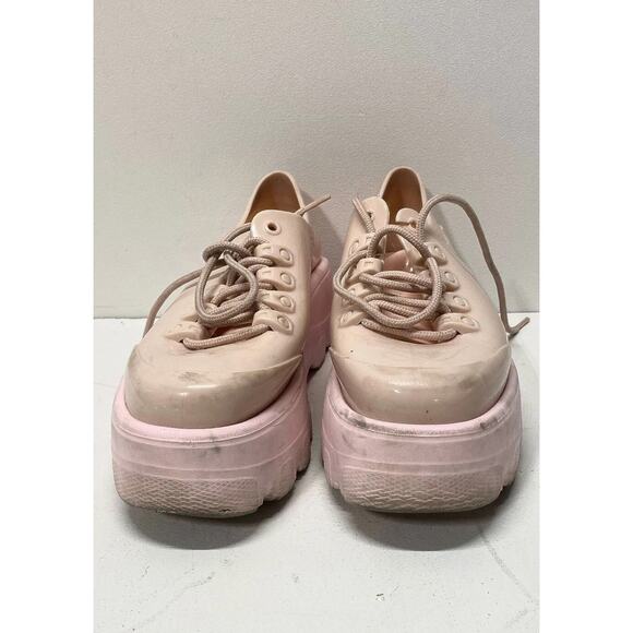 Melissa Pink Rubber Jelly Platform Sneakers Sz. 6 - Picture 2 of 7